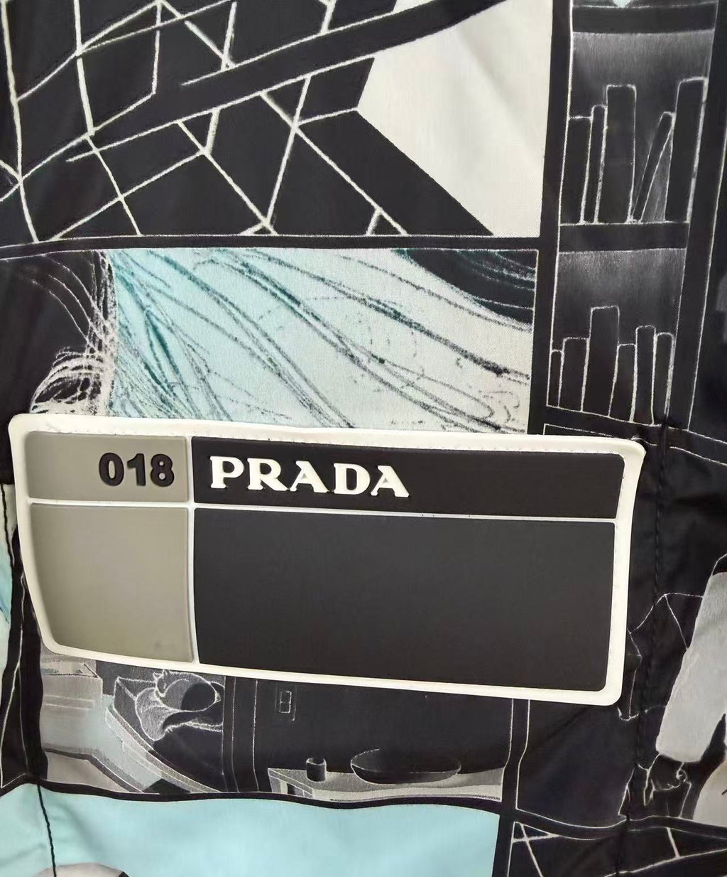 Prada 18SS Pop Art Comic Graphic Print Hooded Jacket