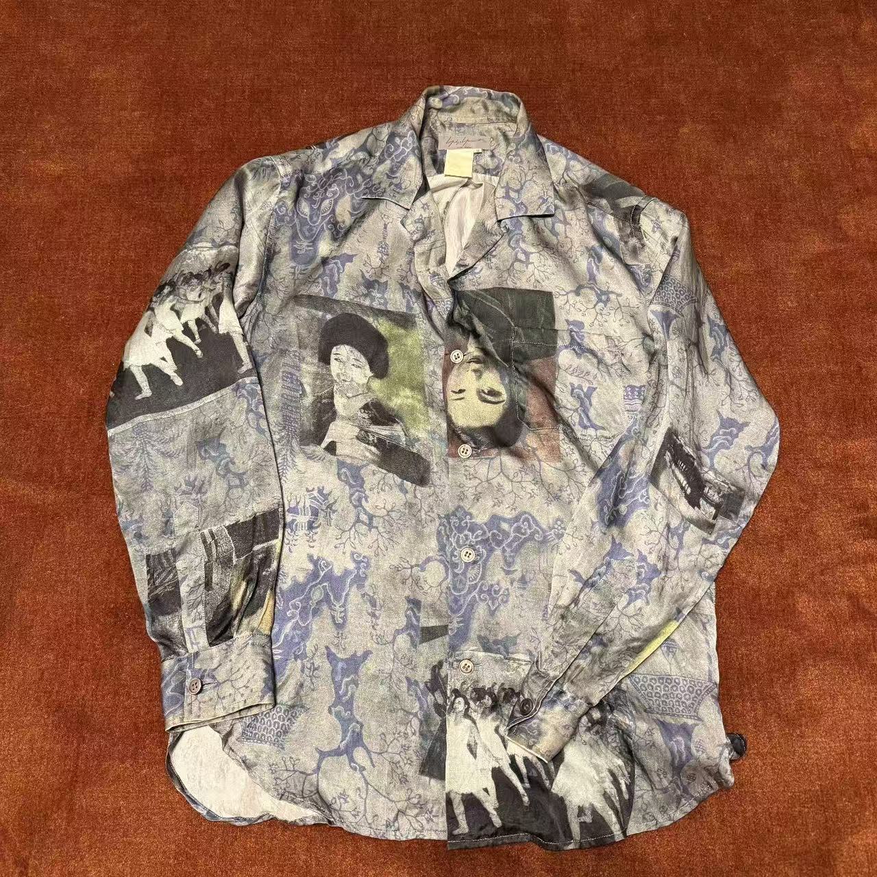 Yohji  Yamamoto Pour Homme Printed Silk Shirt