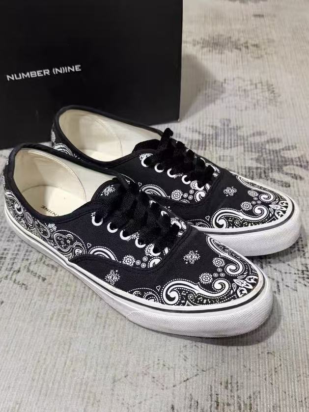 Number Nine Paisley Bandana Pattern Sneakers