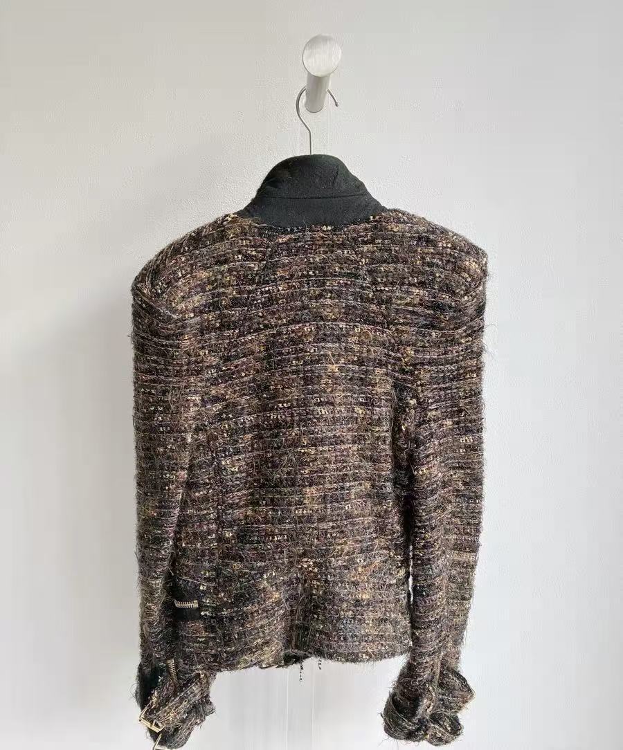 Blamain Tweed Biker Jacket