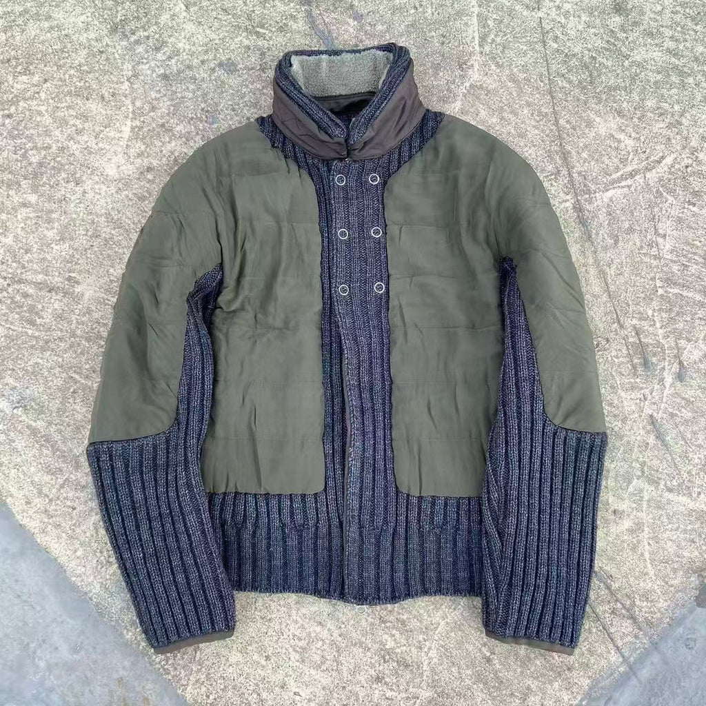 Undercover 10AW Knit & Silk & Wool Blend Padded Jacket