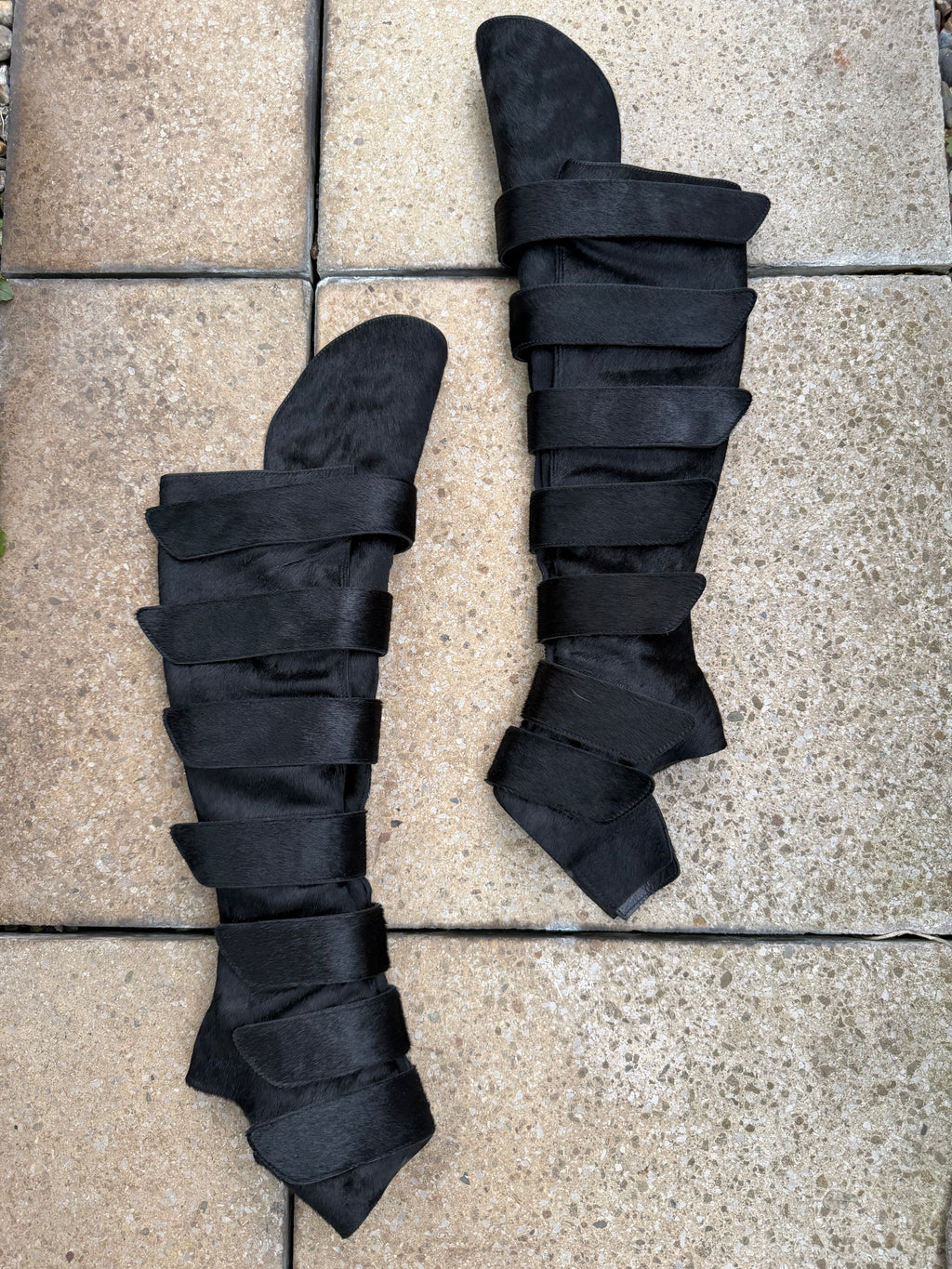 Mowalola pony hair shoe cover