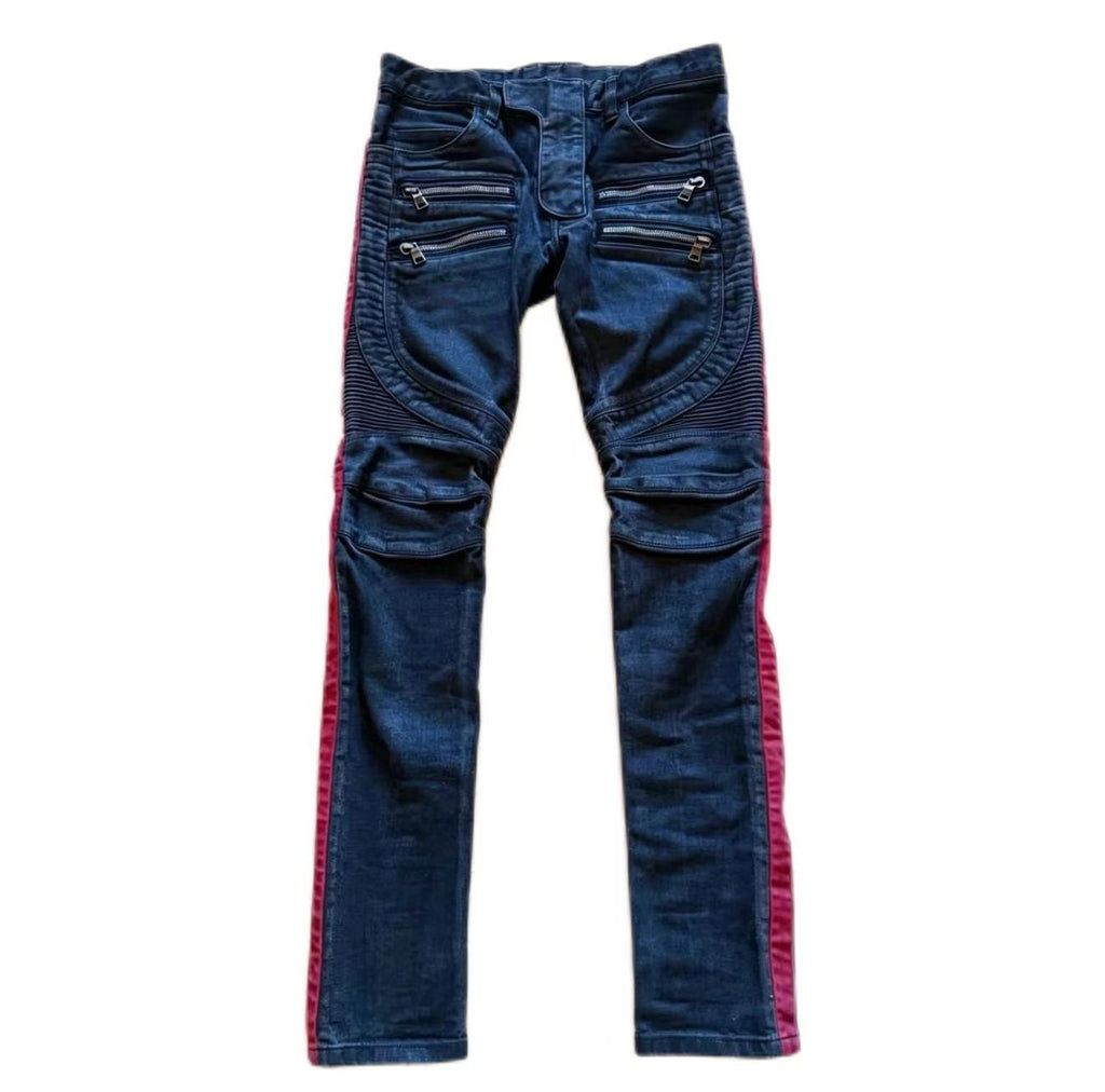 Balmain 15SS Four Zip Biker Jeans