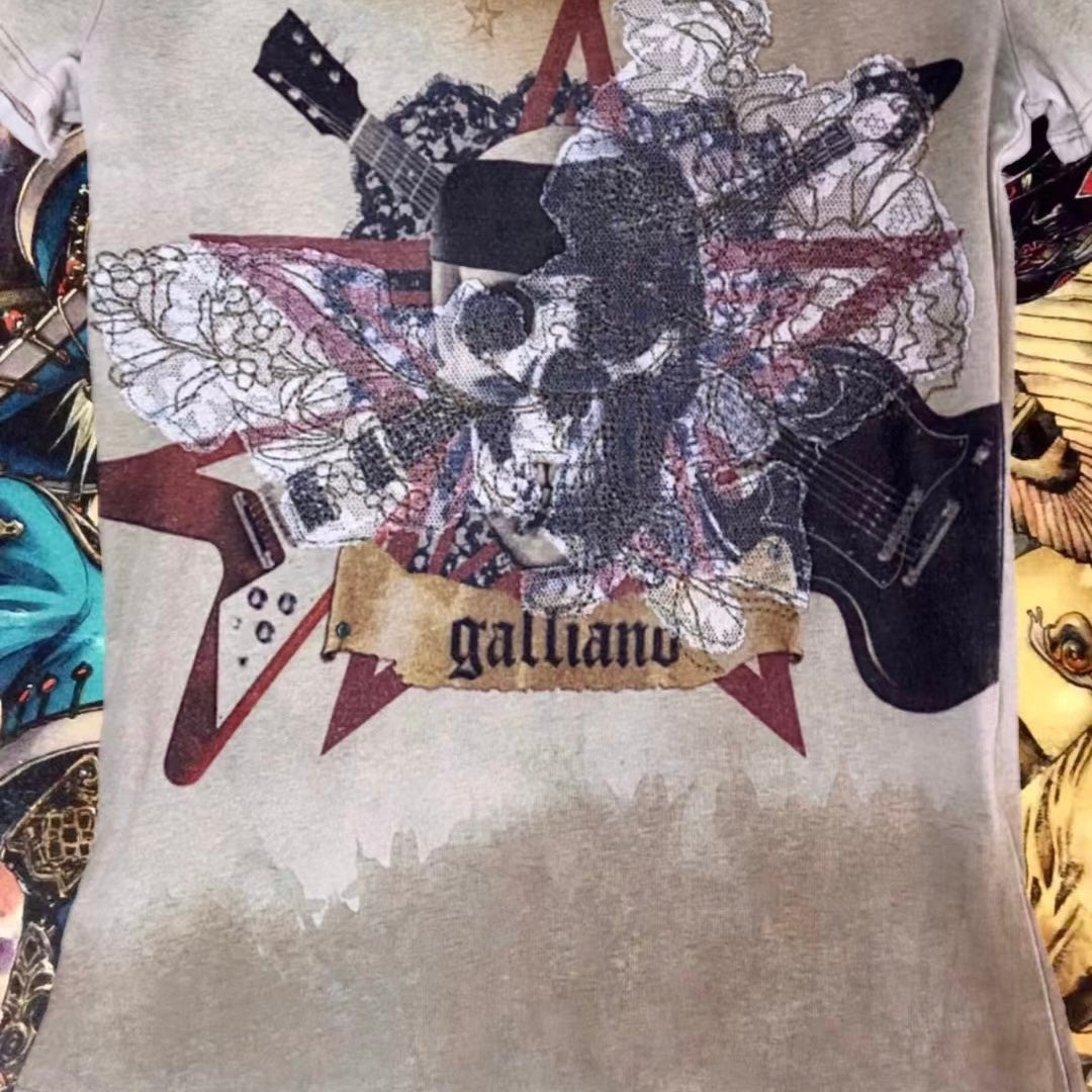 John Galliano Vintage Skull Tee
