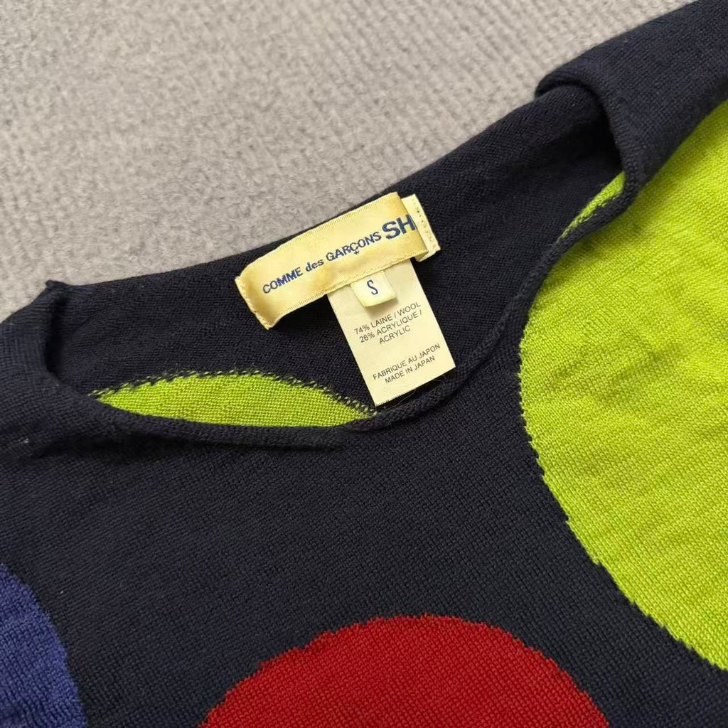 Comme des Garçons SHIRT 13AW Intarsia Circle Knit Sweater