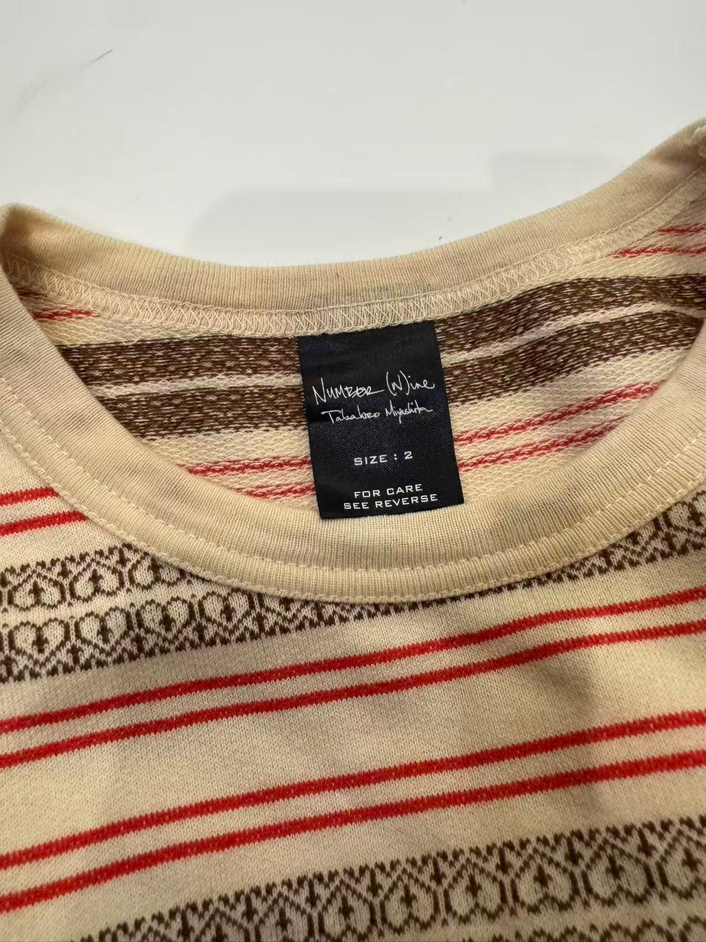 Number Nine 03ss Heart Pattern Jacquard Tee