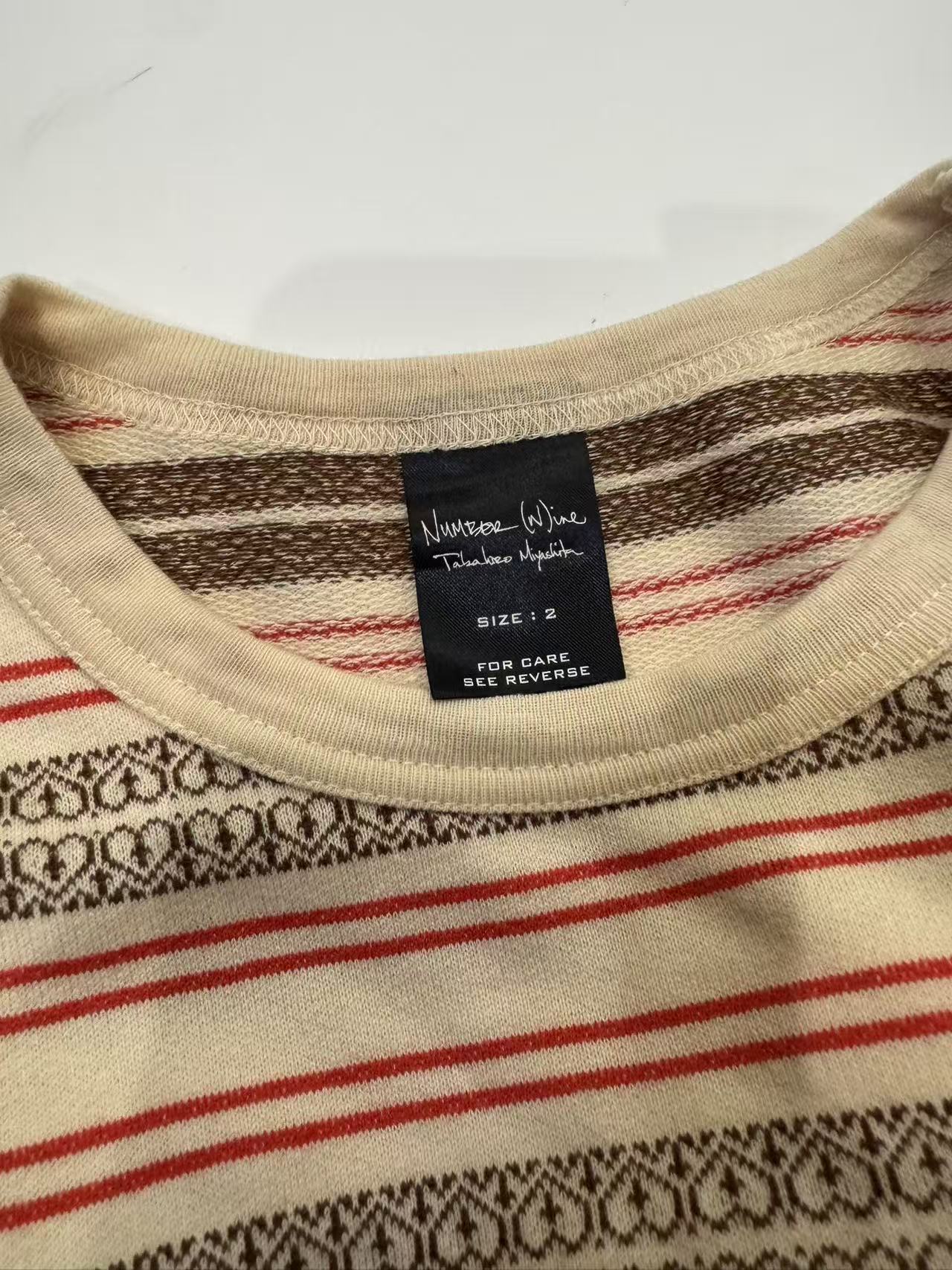 Number Nine 03ss Heart Pattern Jacquard Tee