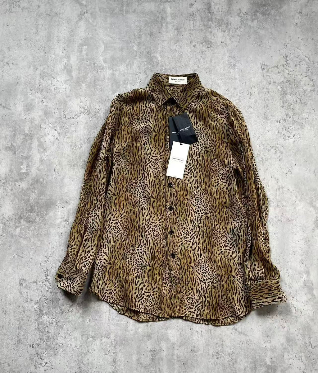 Saint Laurent 15SS Leopard Print Shirt