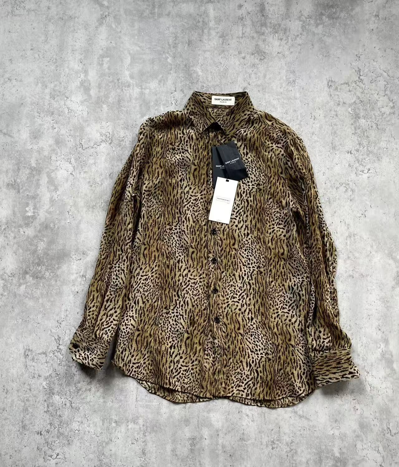 Saint Laurent 15SS Leopard Print Shirt
