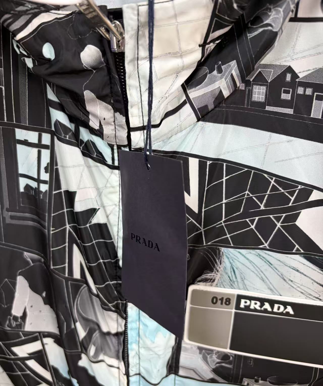 Prada 18SS Pop Art Comic Graphic Print Hooded Jacket