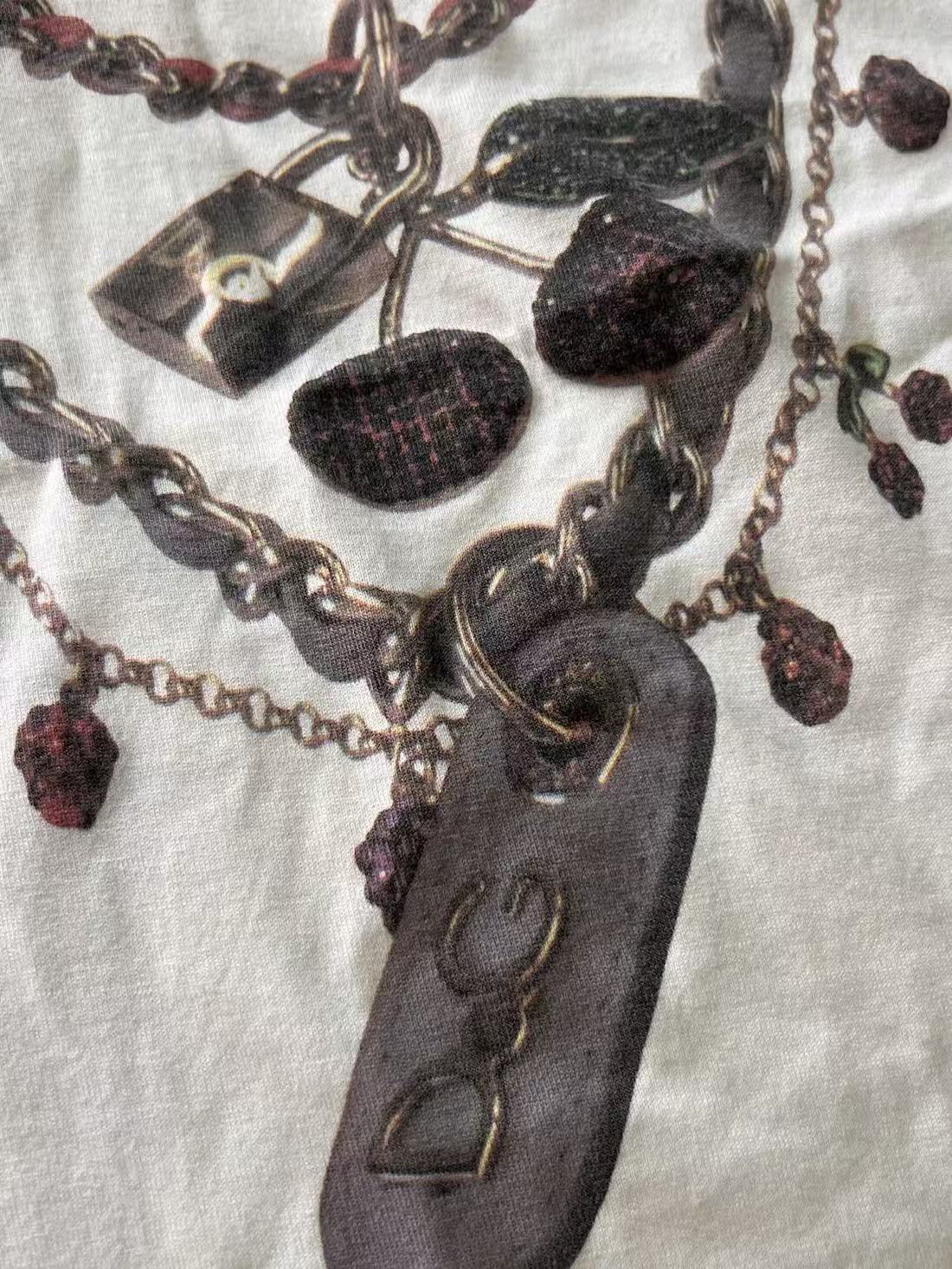 Dolce&Gabbana 02SS Trompe-l'œil Cherry Chain Print Tank Top