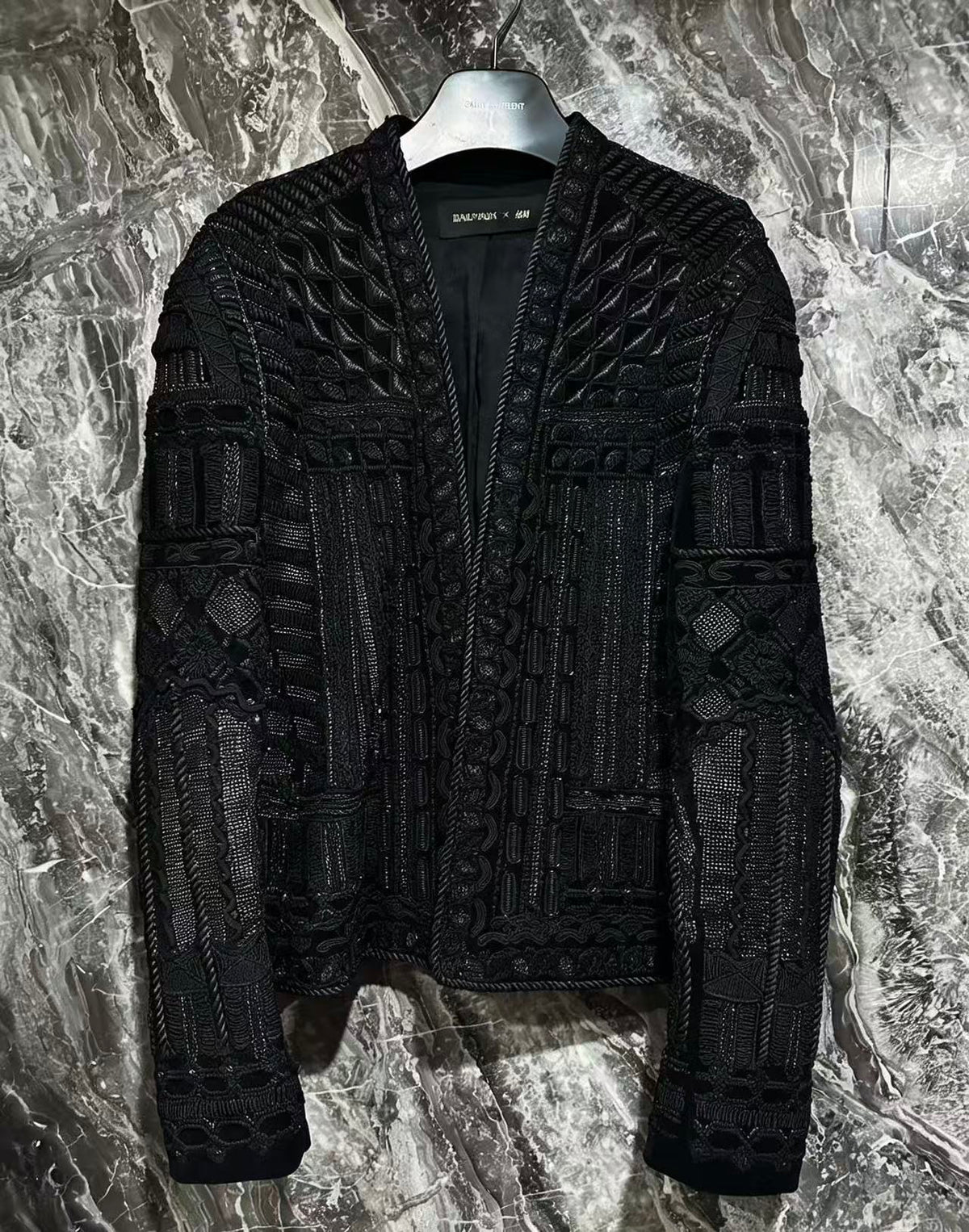 Balmain HM 2015 Embroidered Velvet Jacket