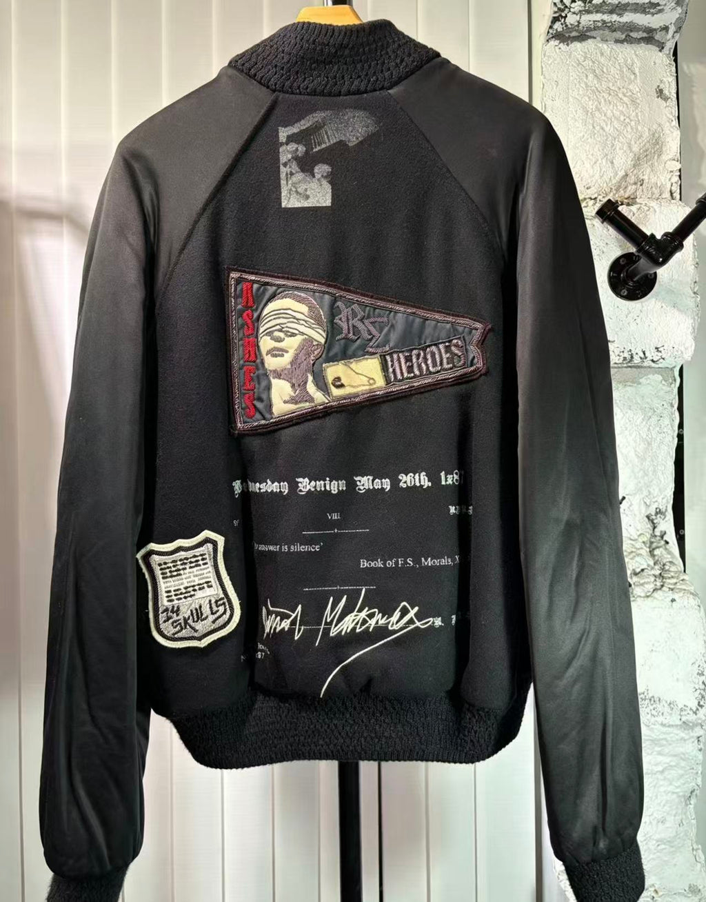 Raf by Raf Simons 06AW Ashes & Heroes Varsity Jacket