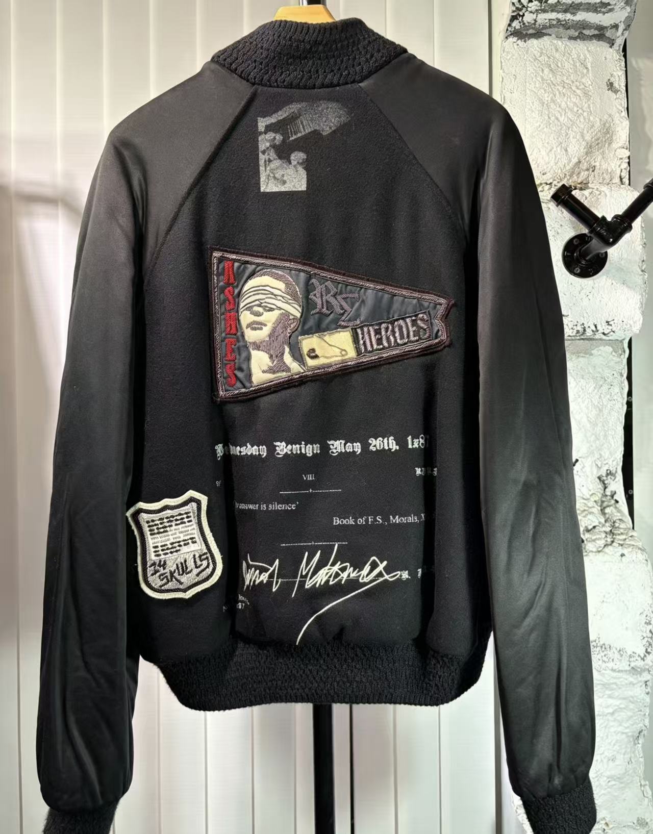 Raf by Raf Simons 06AW Ashes & Heroes Varsity Jacket