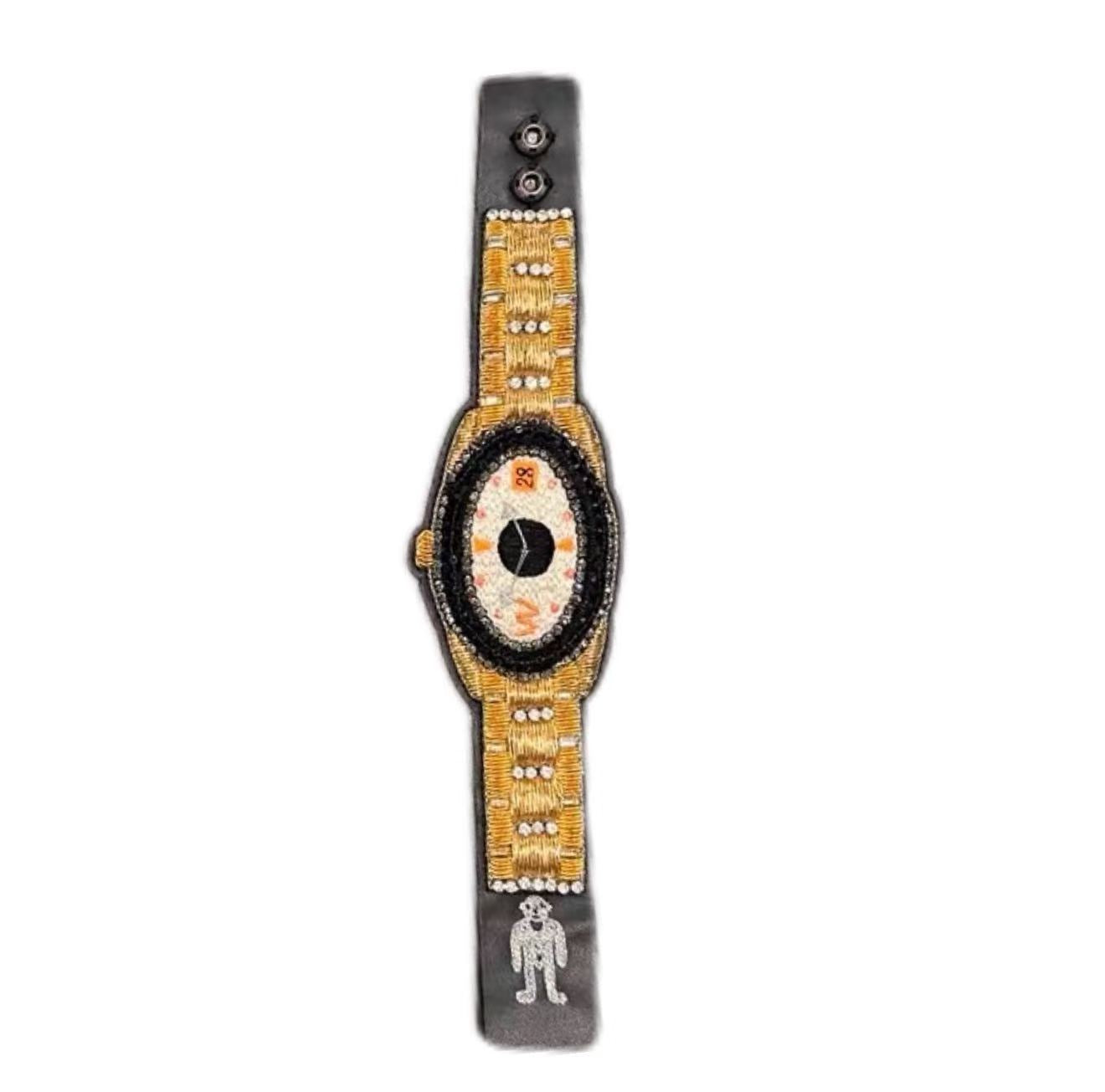 Walter Van Beirendonck Embroidered Watch Bracelet