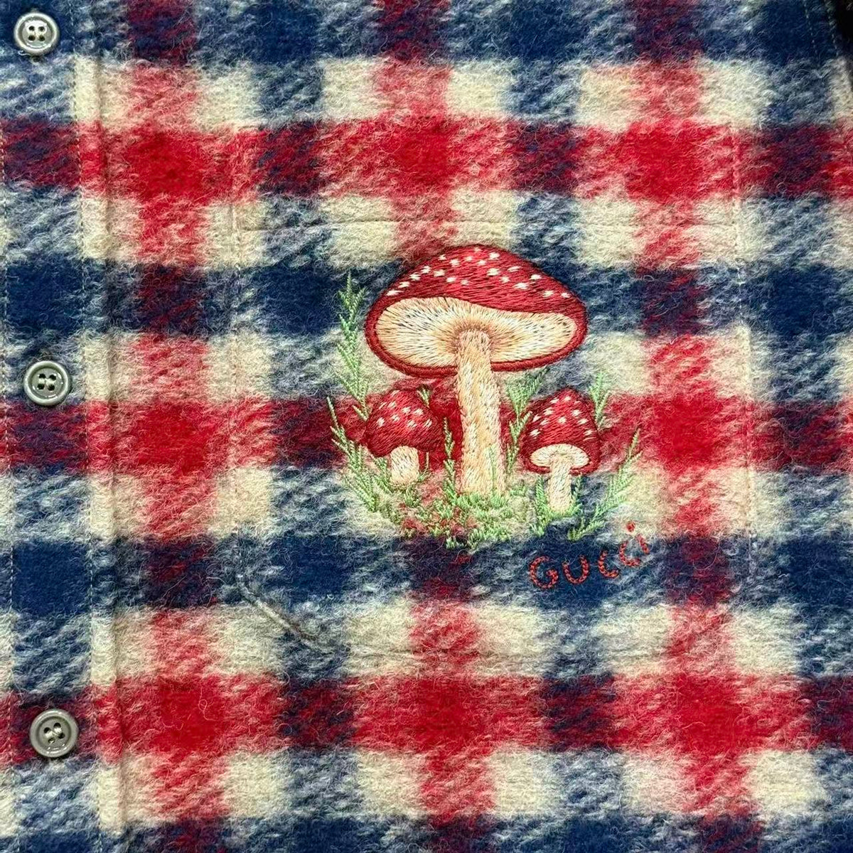 Gucci 20AW Mushrooms Wool Shirt