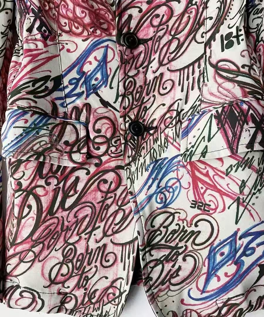 Comme des Garcons 15AW Graffiti Print Blazer