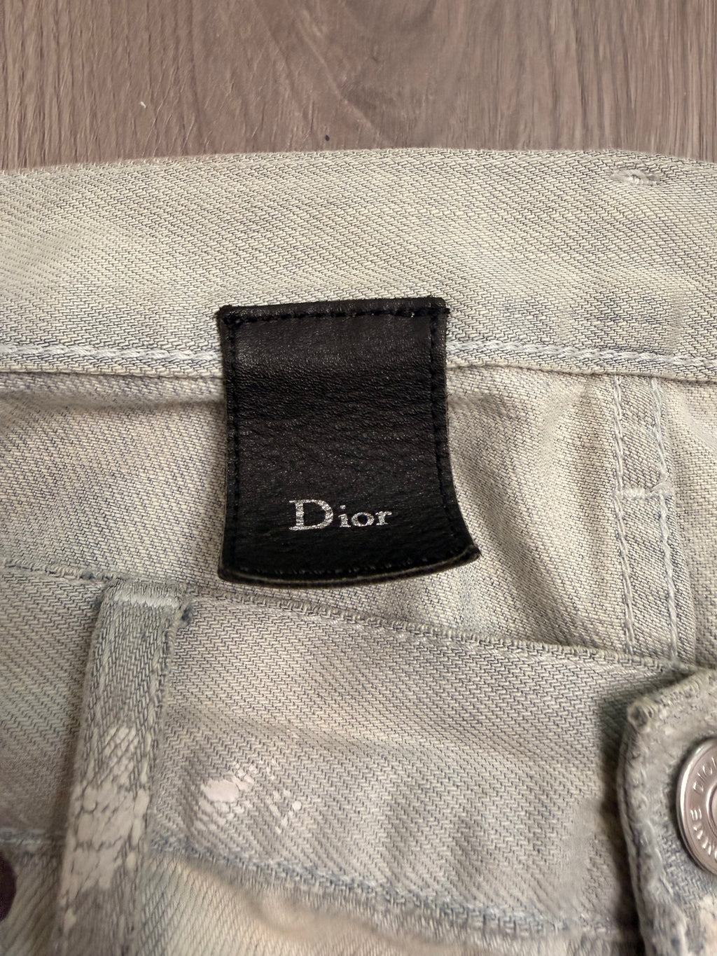 Dior × Hedi Slimane Dior Homme white paint splatter jeans