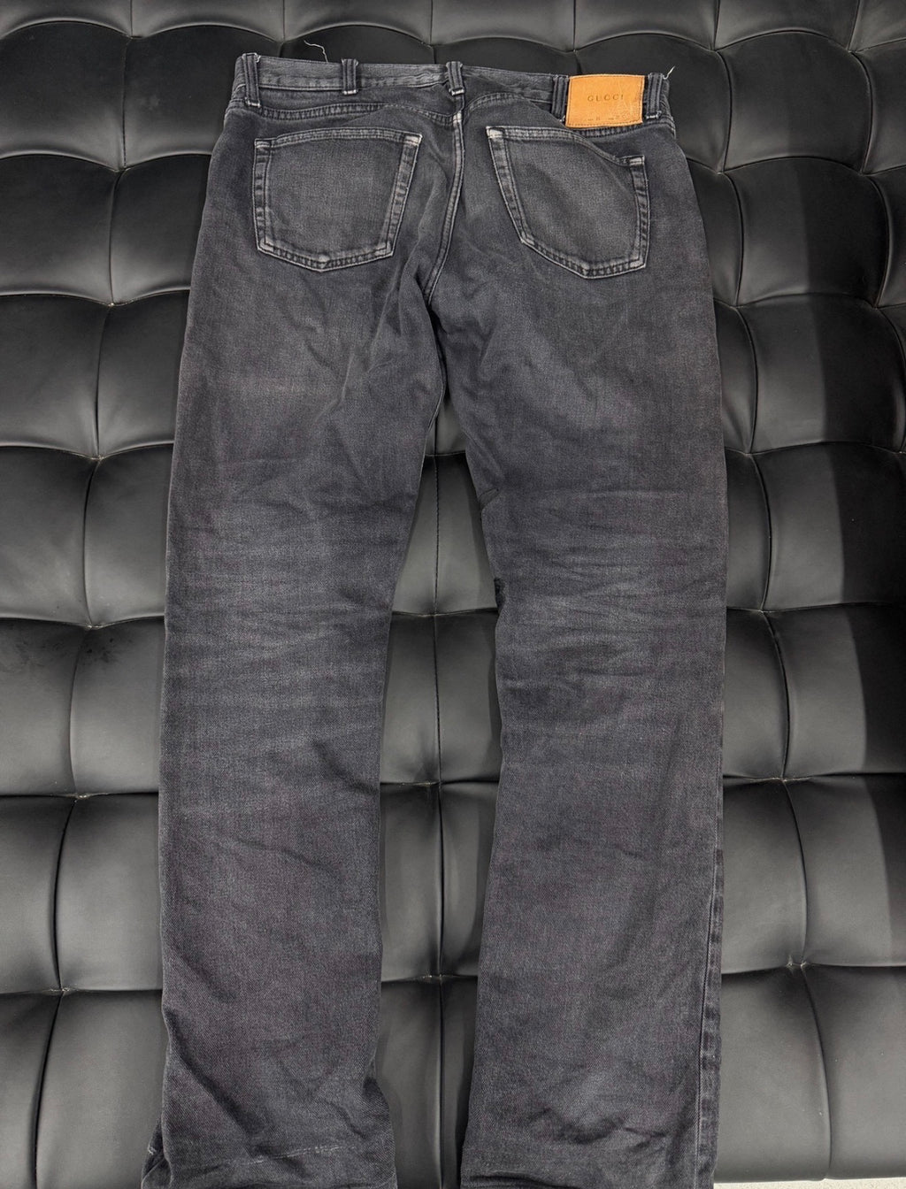 Gucci bird embroidered jeans
