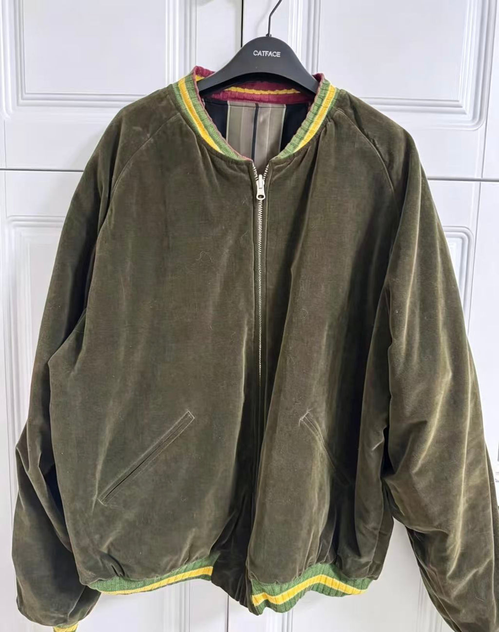 Kapital Rayon Stripe Souvenir Bomber Jacket