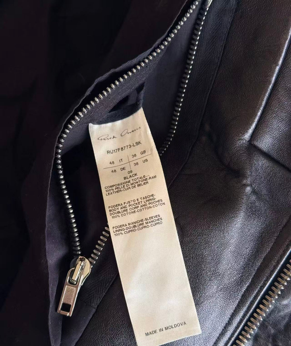 Rick Owens 17FW Geo Leather Jacket