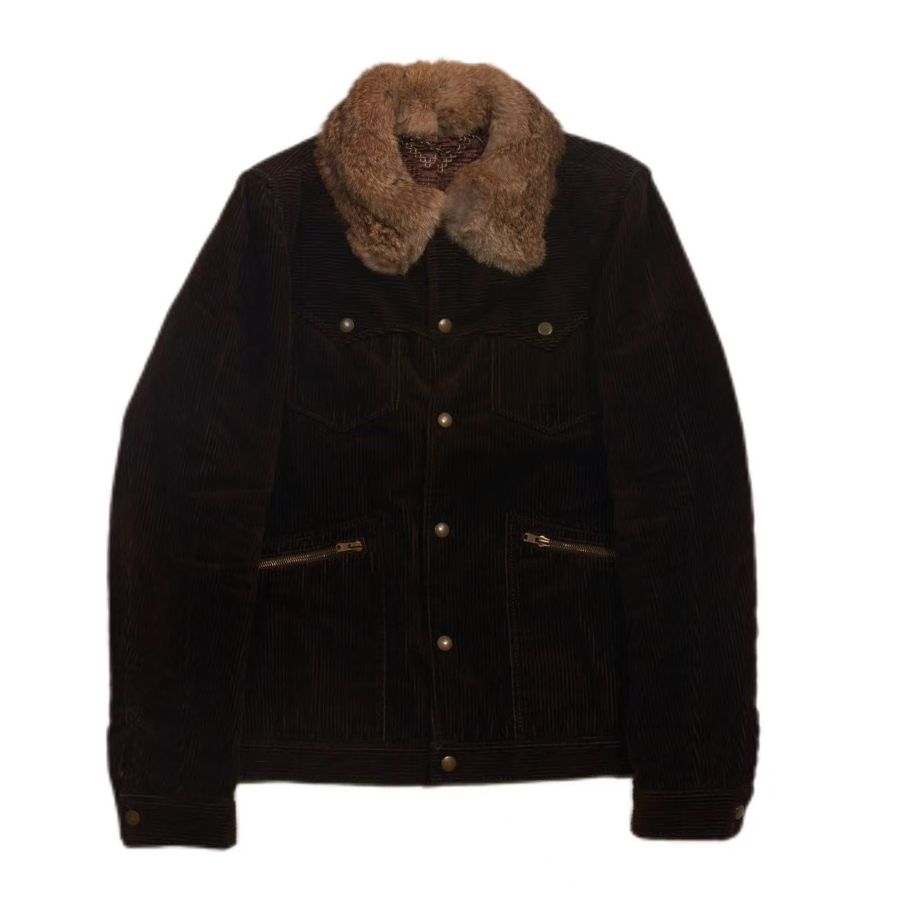 Number Nine 02FW Rabbit Fur Cord Jacket