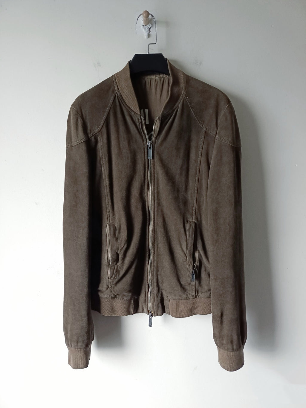 Armani 2000s Leather Suede Bomber Jacket