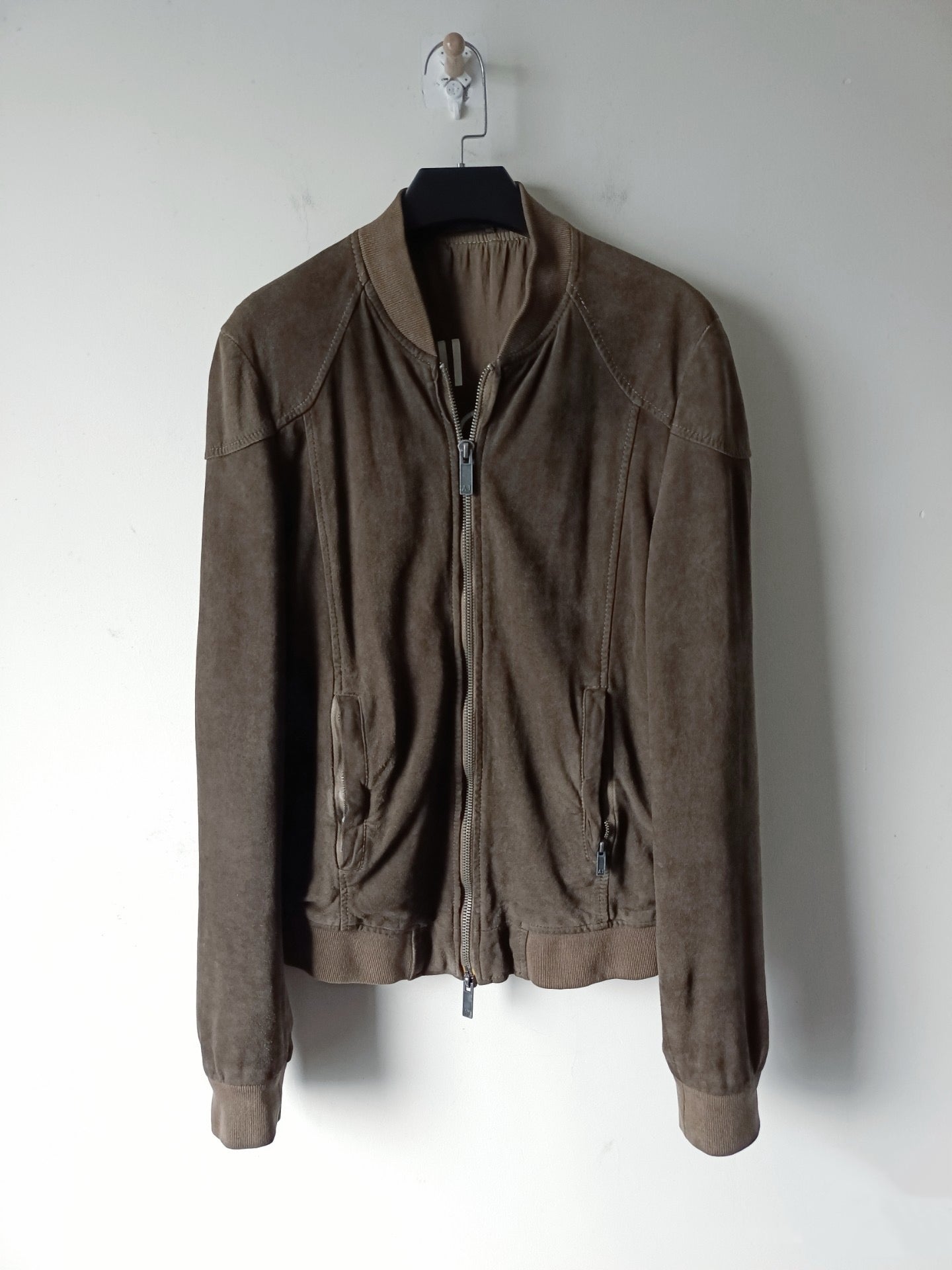 Armani 2000s Leather Suede Bomber Jacket