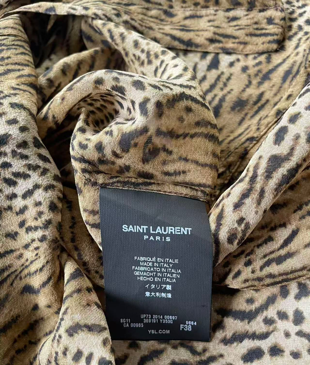 Saint Laurent 15SS Leopard Print Shirt