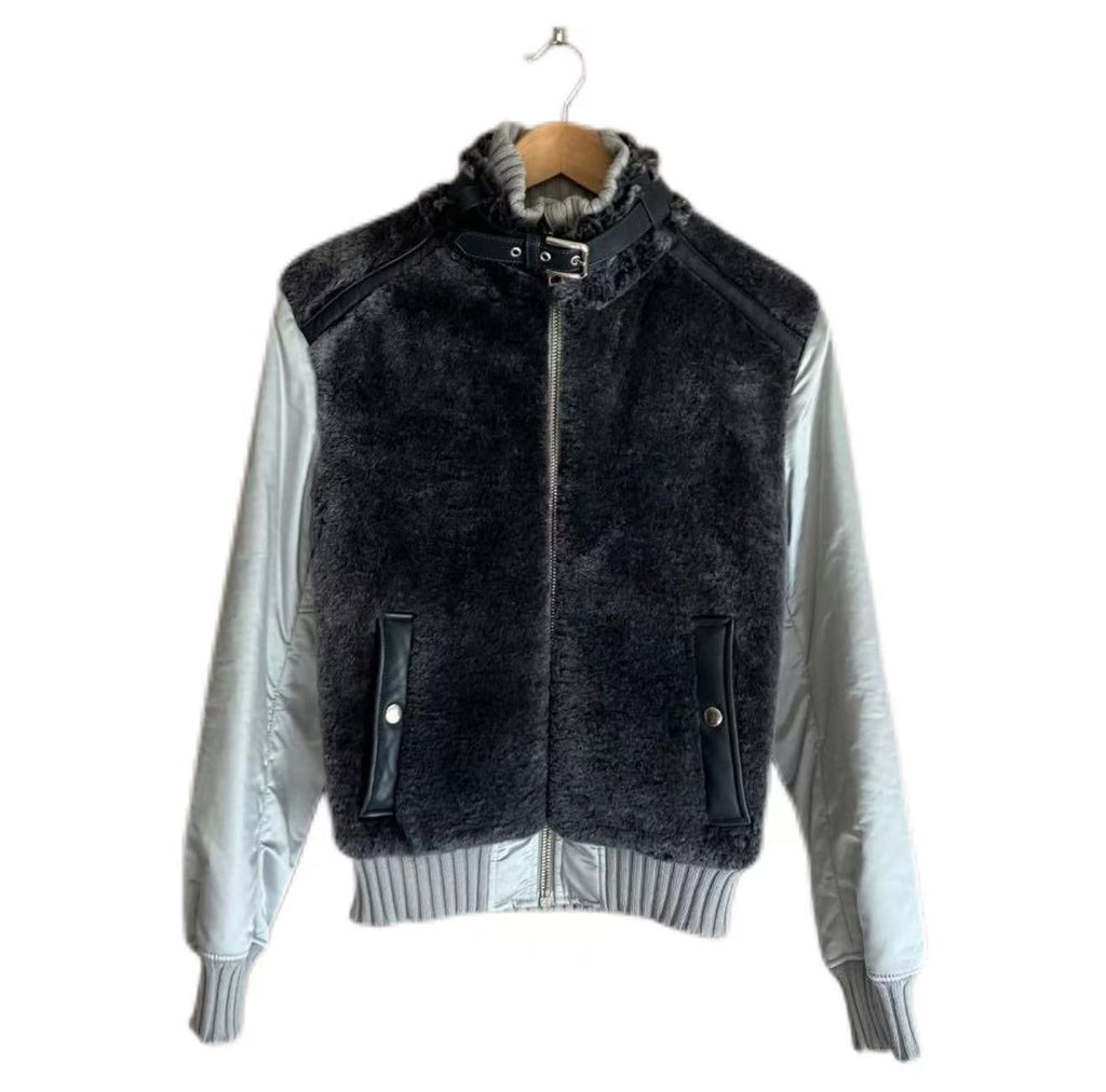Dolce&Gabbana 07AW Wool Fur Patch Nylon Jacket