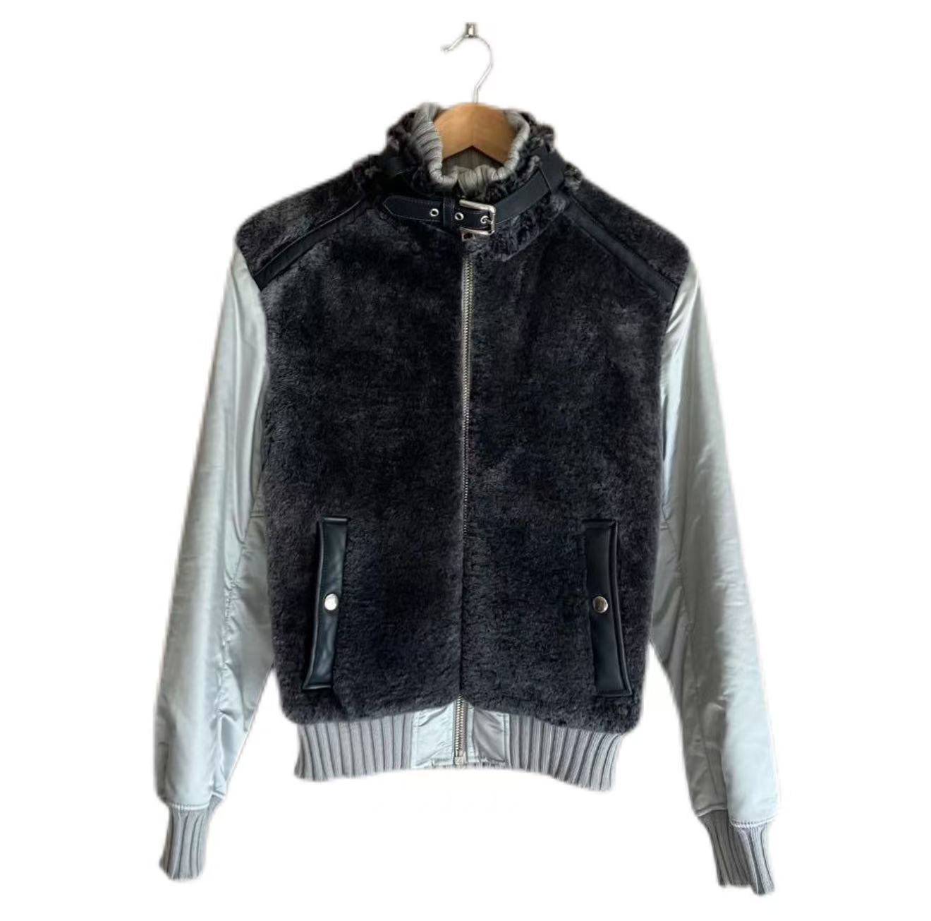 Dolce&Gabbana 07AW Wool Fur Patch Nylon Jacket
