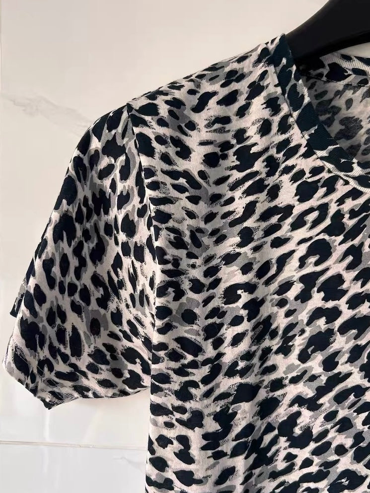 Saint Laurent 2016 Babycat Leopard Print T-Shirt