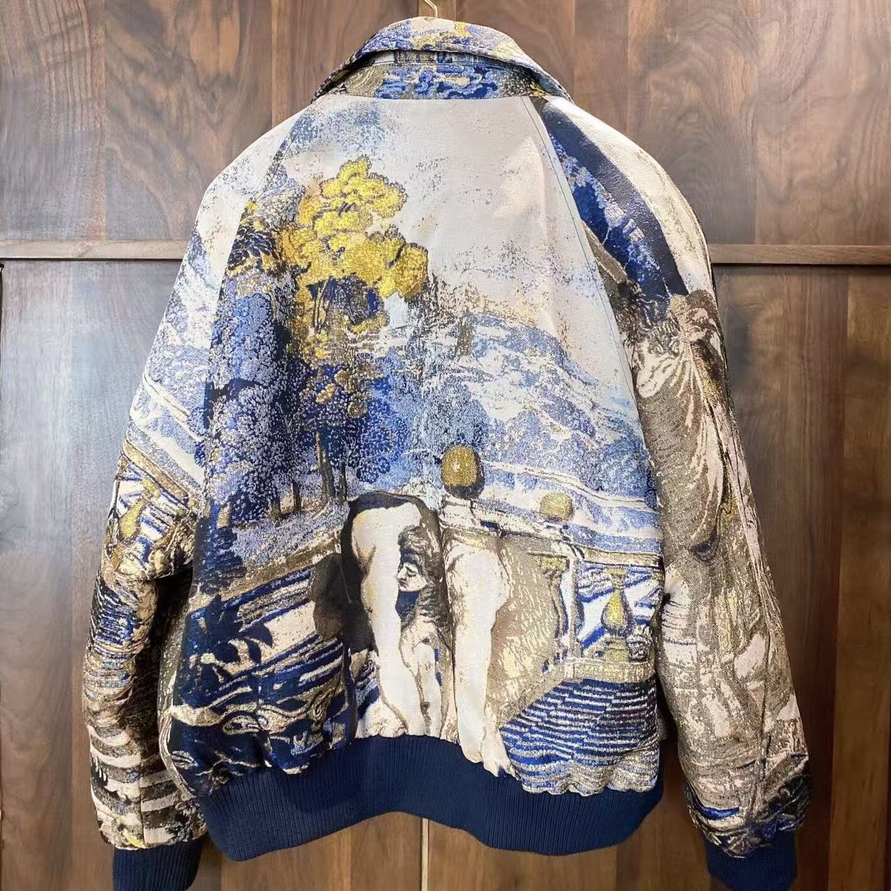 Louis Vuitton By Virgil Abloh 20SS Tapestry Cargo Bomber Jacket