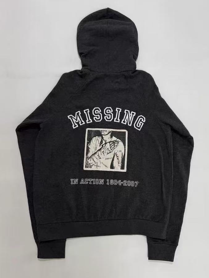 Raf by Raf Simons 07SS Missing in Action" Zip Hoodie
