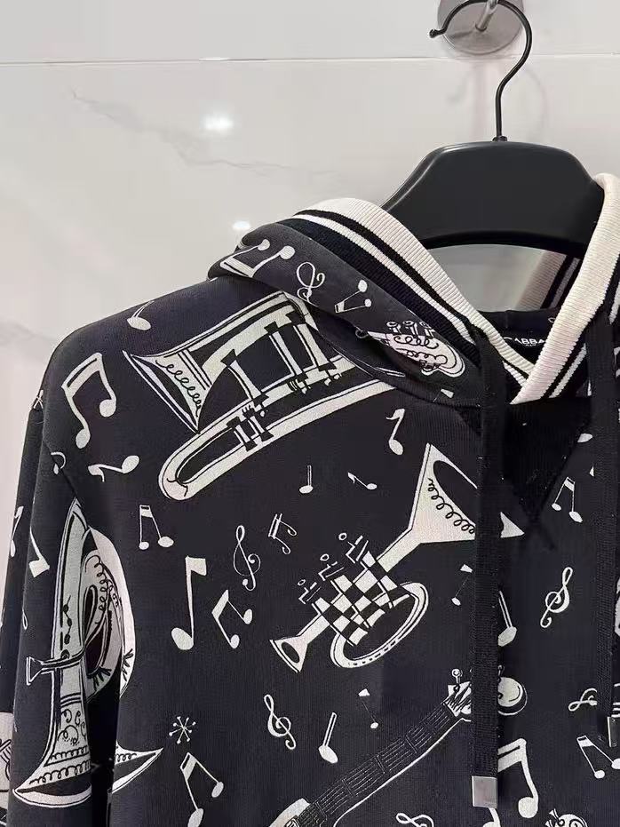 Dolce&Gabbana 04SS Musical Print Hoodie