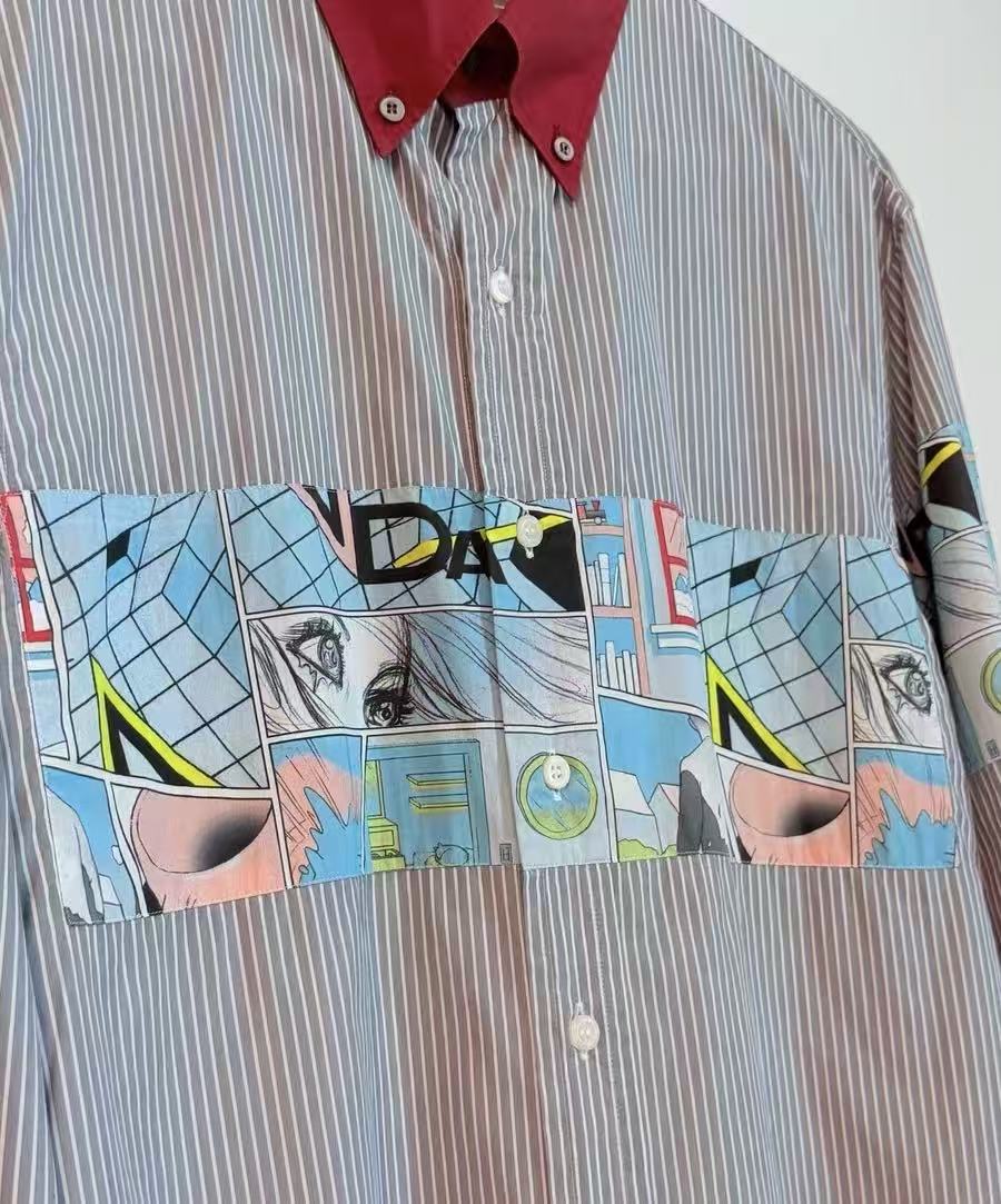 Prada 18SS comic Stripe Shirt