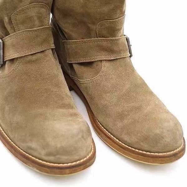 Balmain By Christophe Decarnin  10SS Suede Engineer Boots