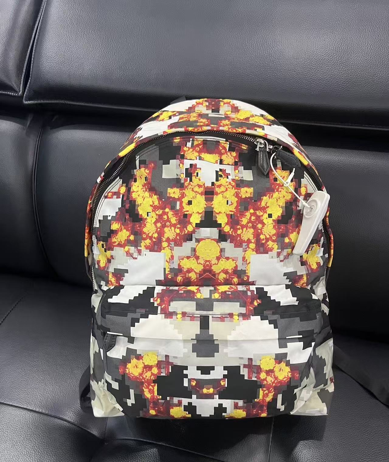 Givenchy 16FW Flame Pixel Camouflage Print Nylon Backpack