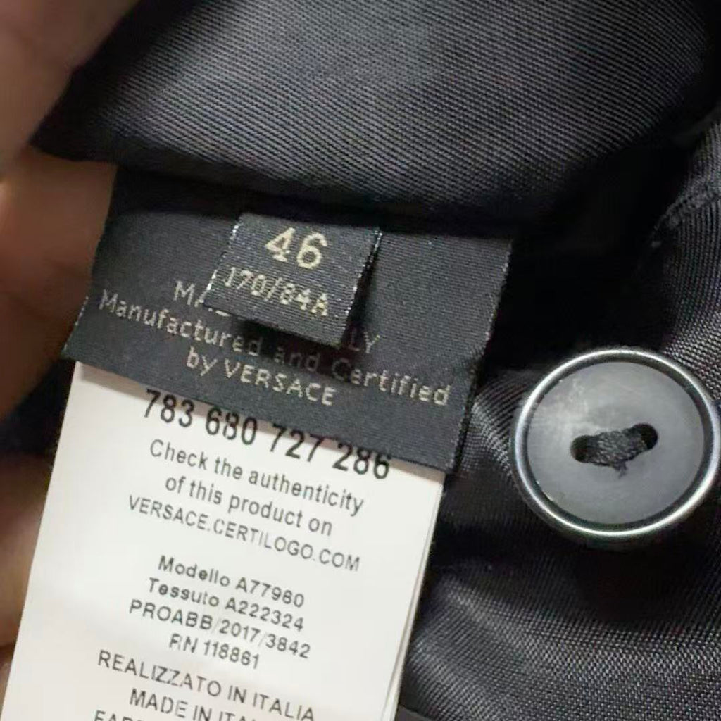 Versace Studded Wool Bomber Jacke