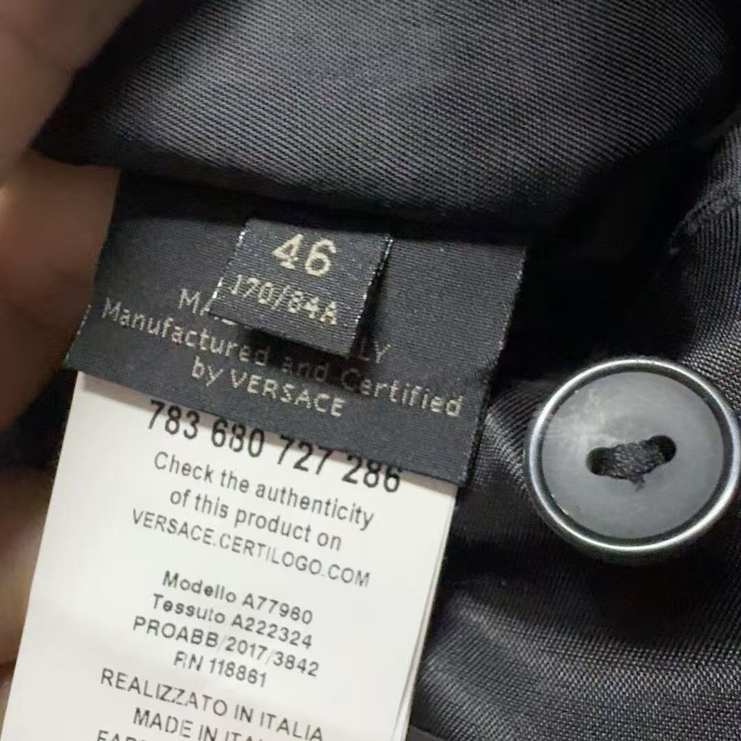Versace Studded Wool Bomber Jacke