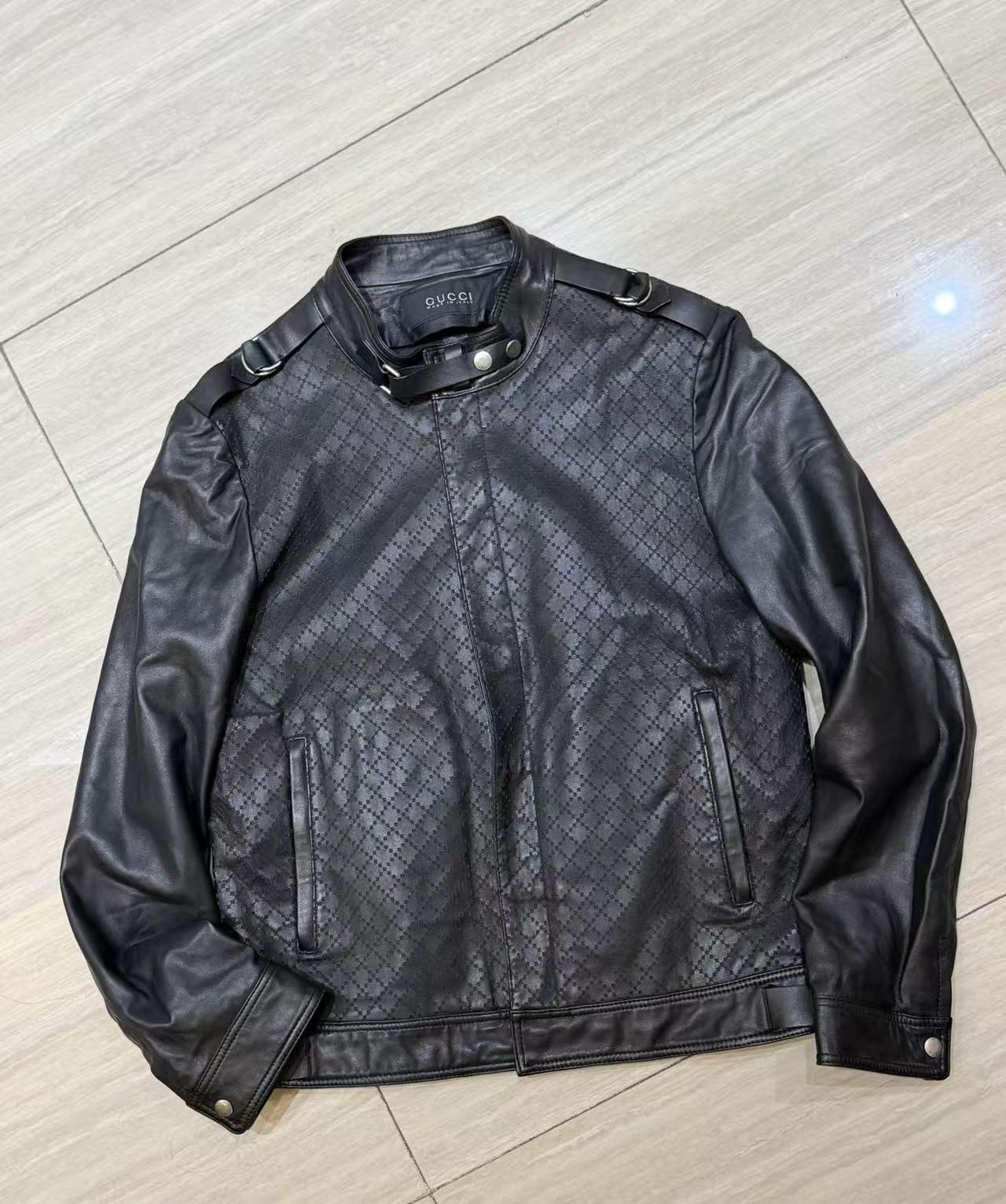 Gucci 10s Laced Leather Jacket