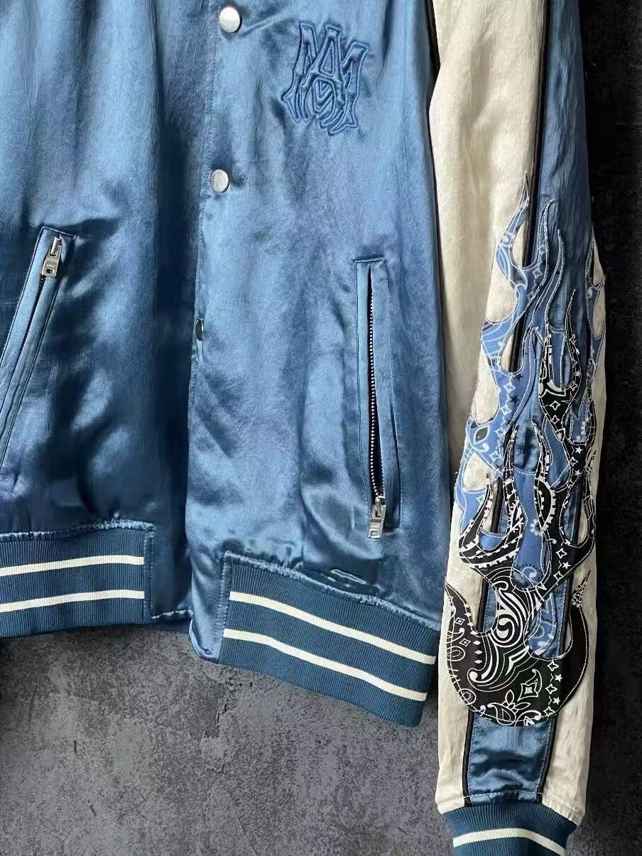 Amiri 22SS Satin Flames Souvenir Jacket