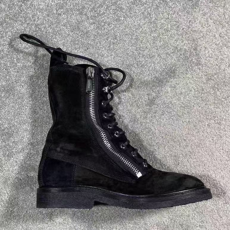 Balmain Rangers Double Zip Suede Boots
