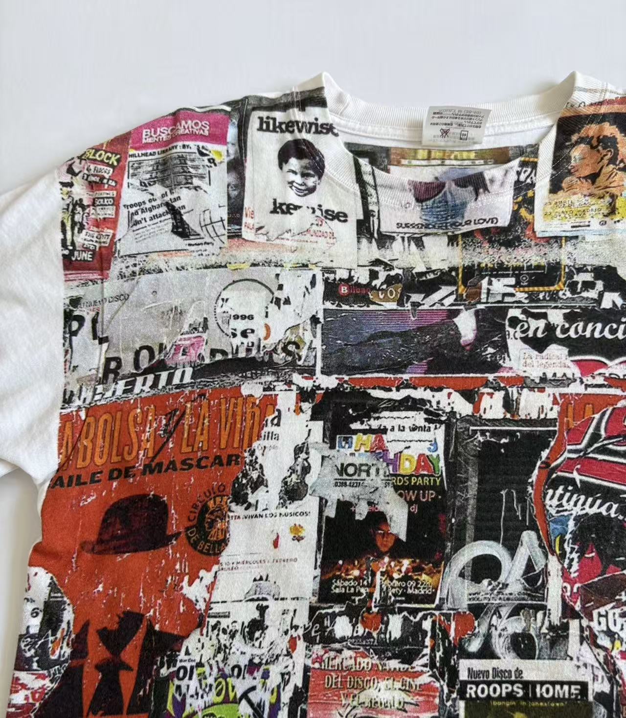 Junya Watanabe MAN eYe Poster Collage Print Short Sleeve Tee