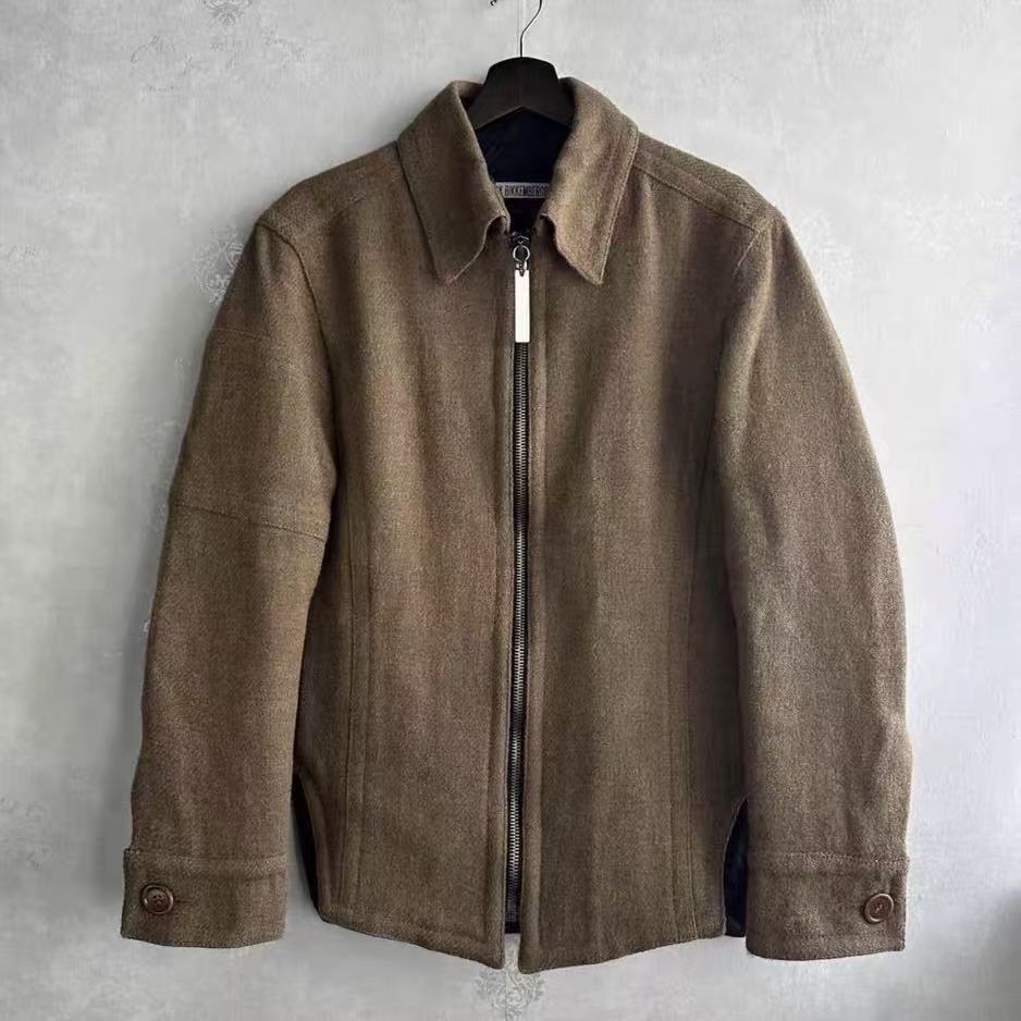 Dirk Bikkembergs Heavy-Duty Wool Zip-up Jacket