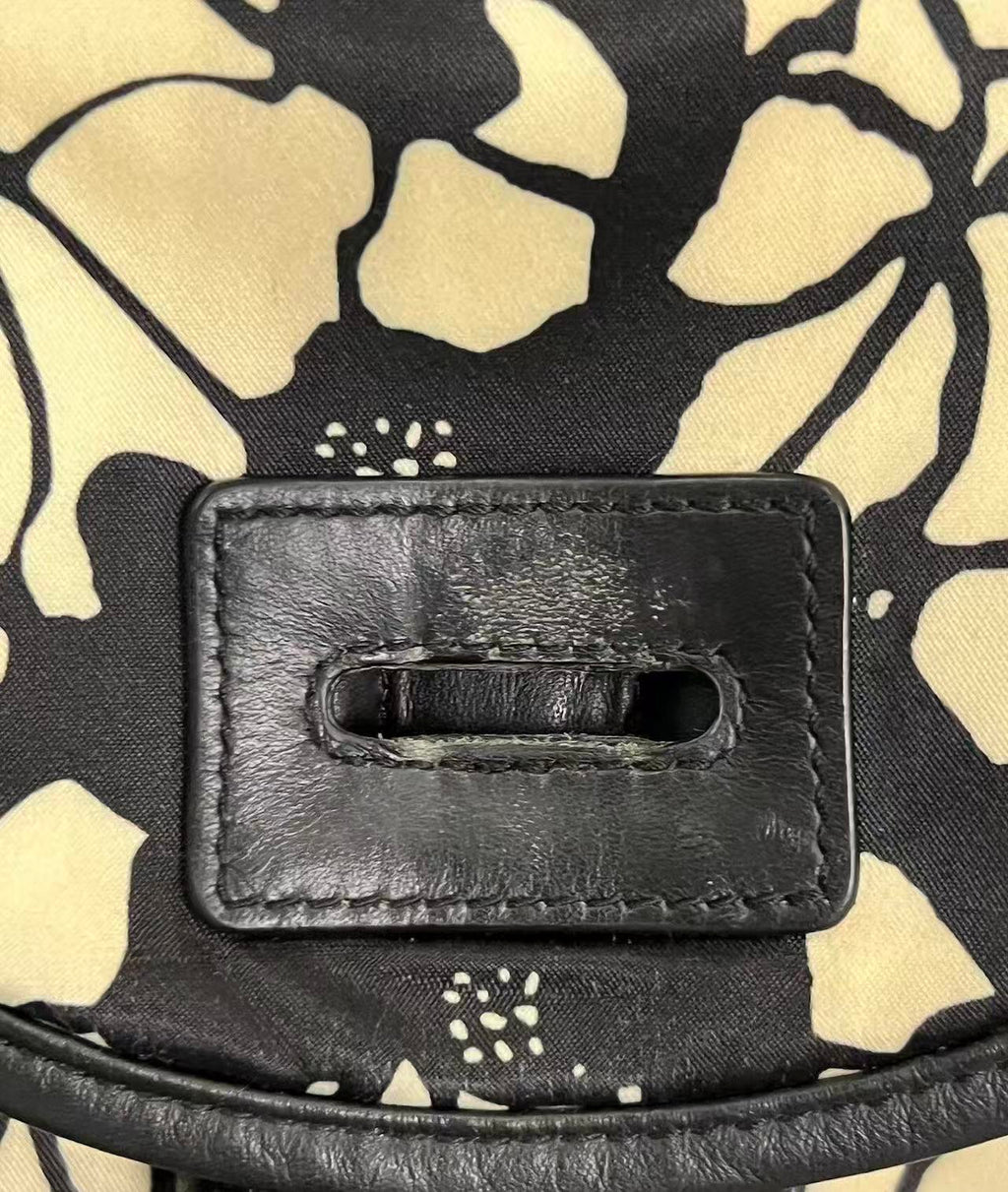 Alexander Mcqueen 14SS Skull Lace‑Print Drawstring Backpack