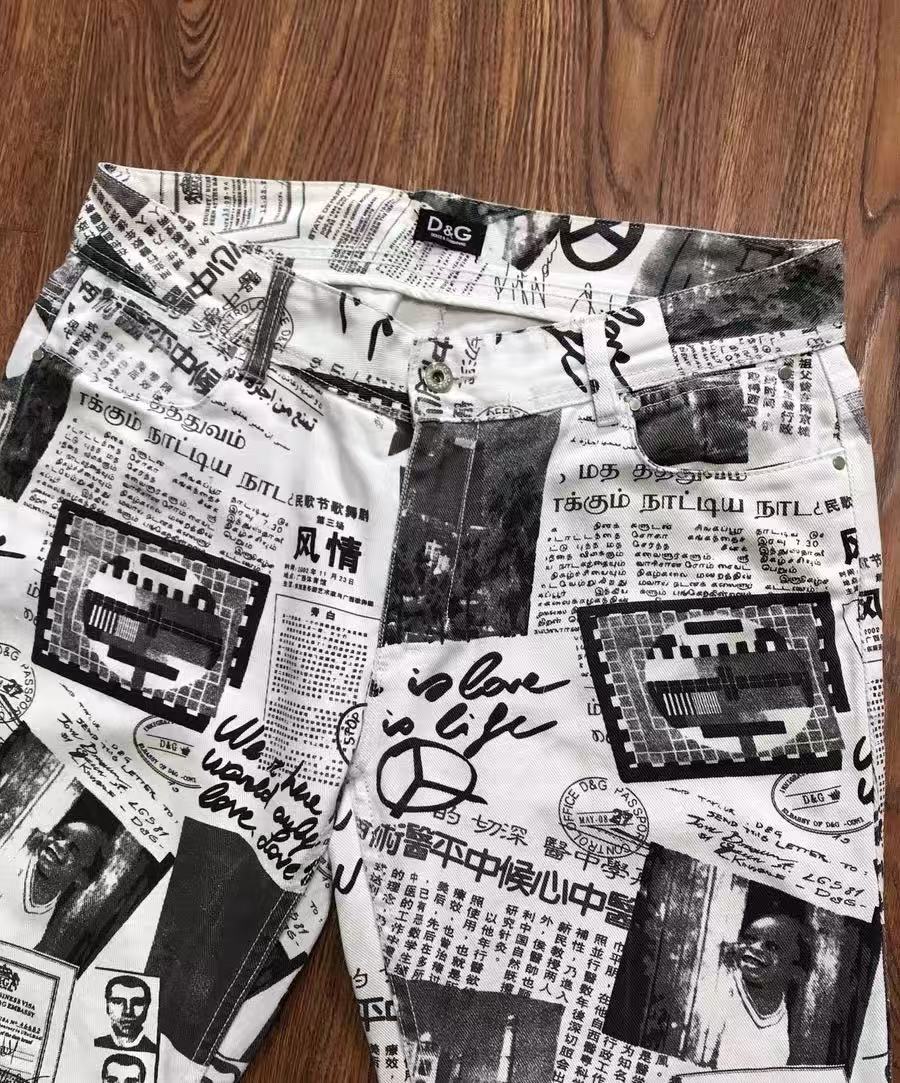 Dolce&Gabbana Poster print jeans