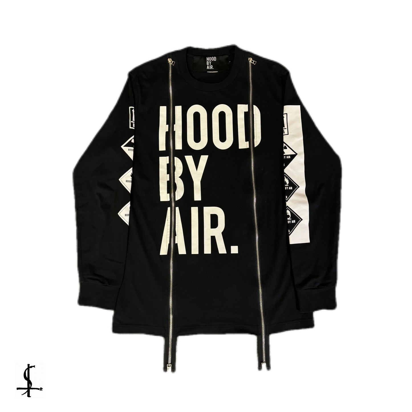 Hood by air double zipper tshirt