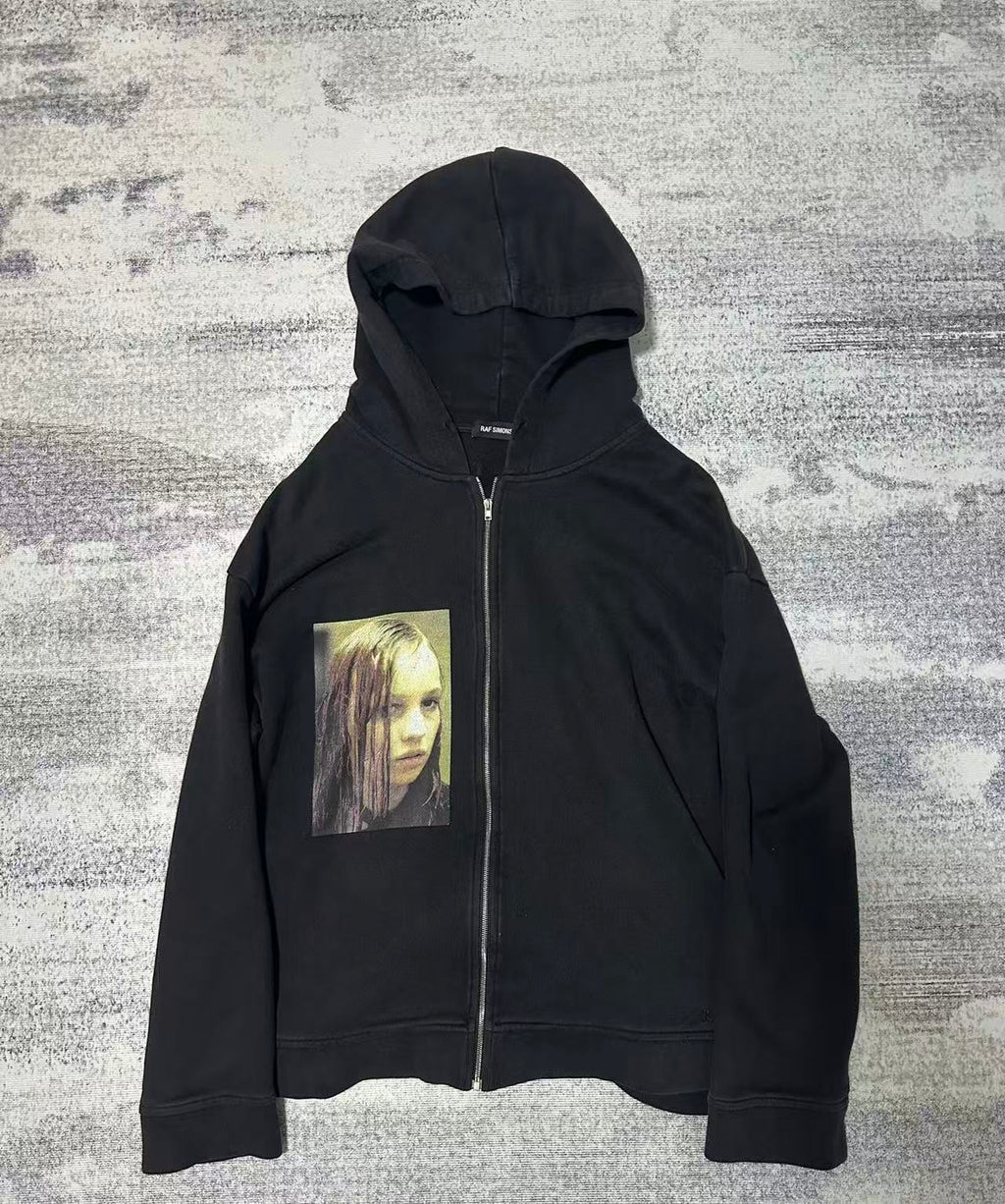 RAF Simons 18FW Christiane F Zip Up Hoodie