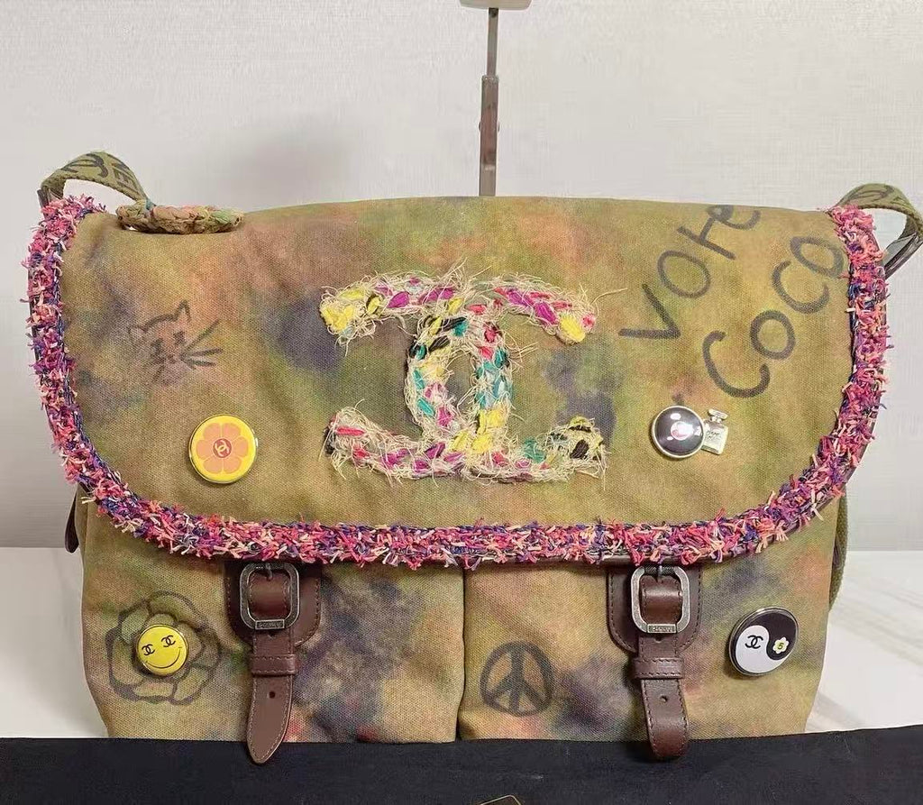 Chanel 2015 Graffiti  Canvas Messenger Bag
